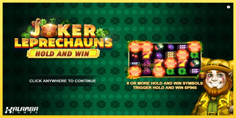 Afbeelding 1 speelautomaat Joker Leprechauns Hold and Win